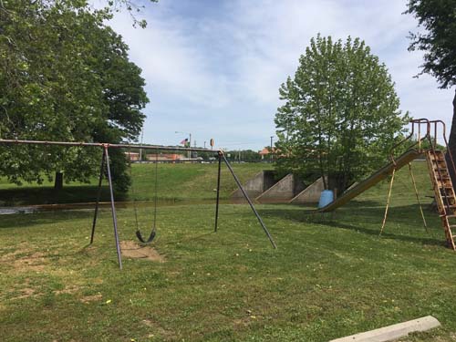 Slide and Swingset in Thurman park